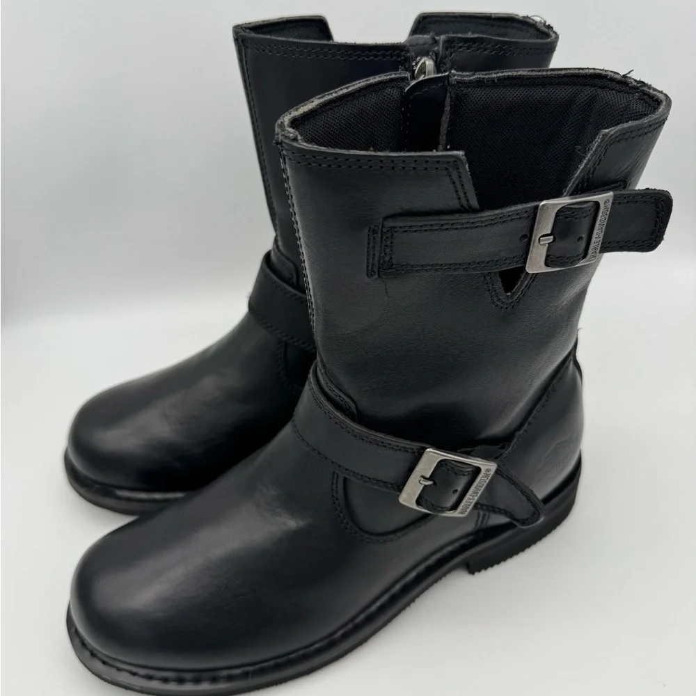 Harley-Davidson Women's 10 Barlyn 6-Inch Engineer Black Motorcycle Boots, D84721 - Picture 6 of 13